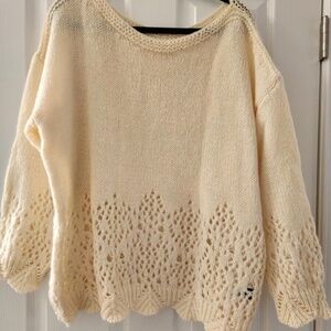 Pretty winter white  Pullover Sweater Top
